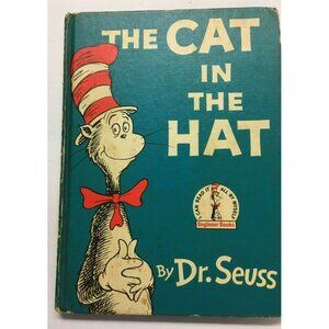The Cat In The Hat By Dr. Seuss 1957 Vtg I can read it all by myself beginner bo